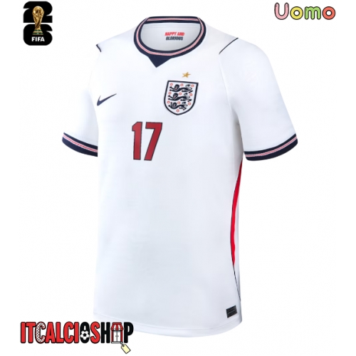 Inghilterra Morgan Rogers #17 Prima Maglia Mondiali 2026 Manica Corta
